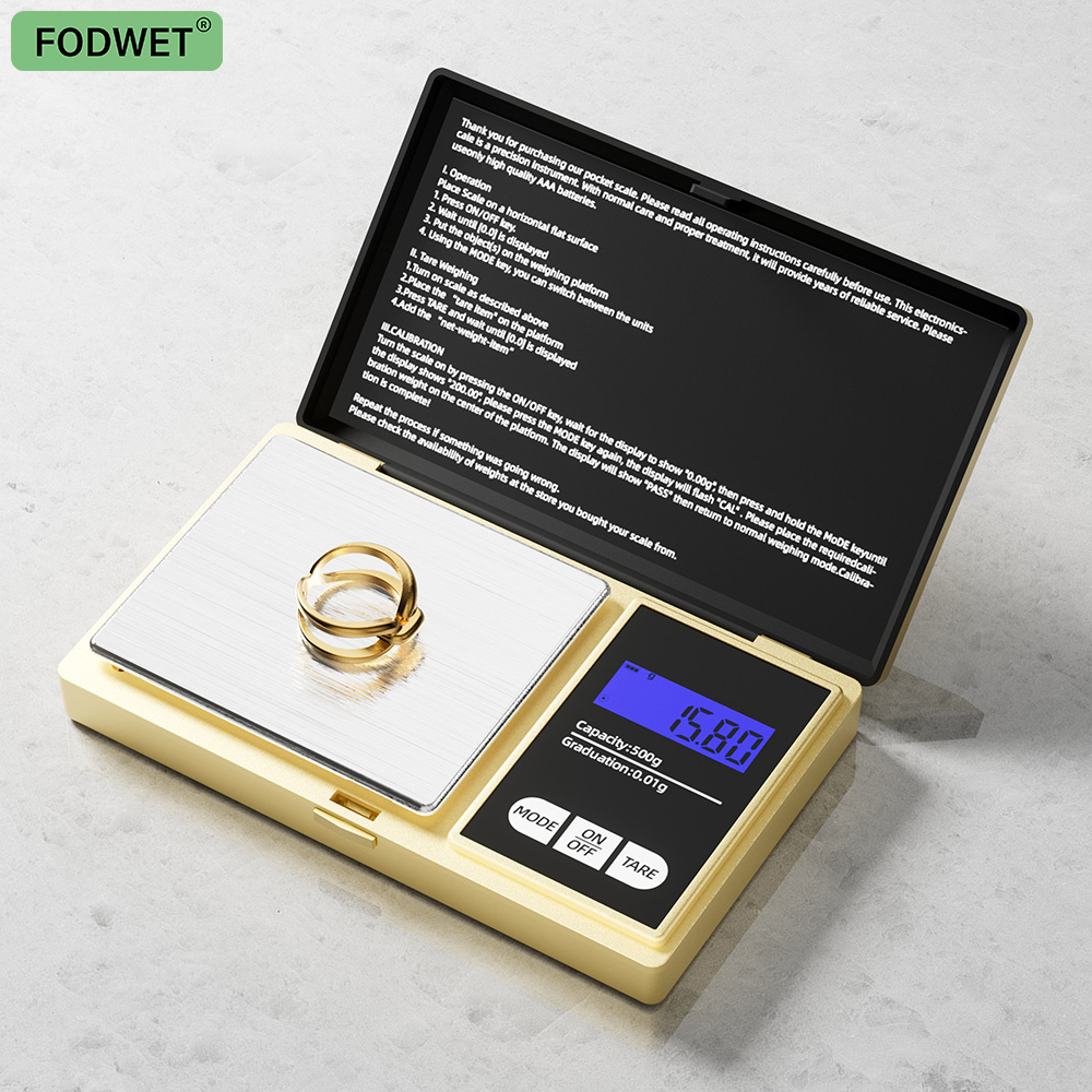 Candle Wax Scale - ميزان ميكانيكي ذهبي صغير بشاشة LCD