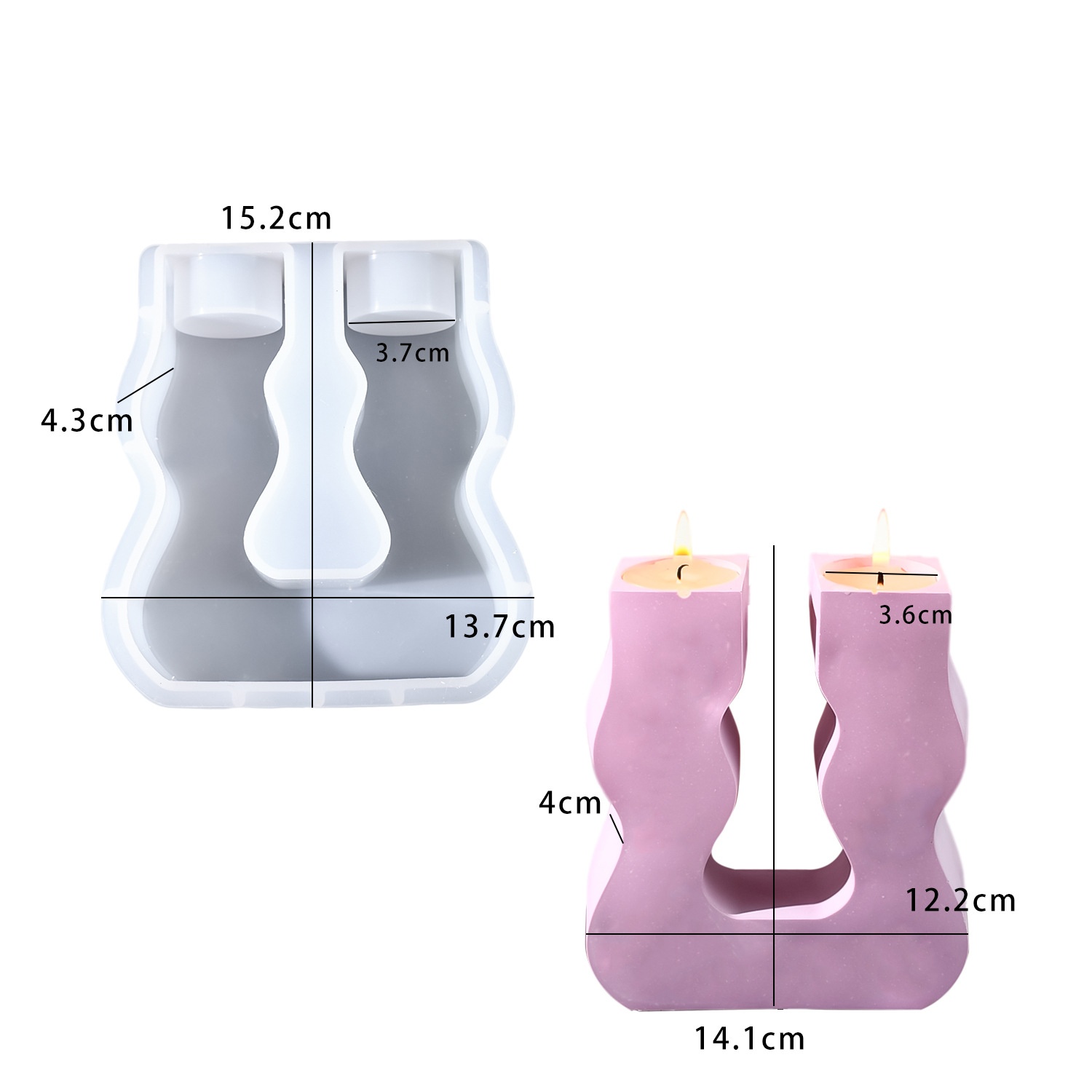 قالب سيليكون على شكل حرف U لصن - مراجعة Candle Molds وسعره